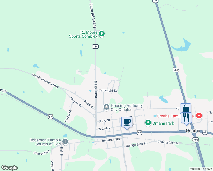 map of restaurants, bars, coffee shops, grocery stores, and more near 507 Mitchell Street in Omaha