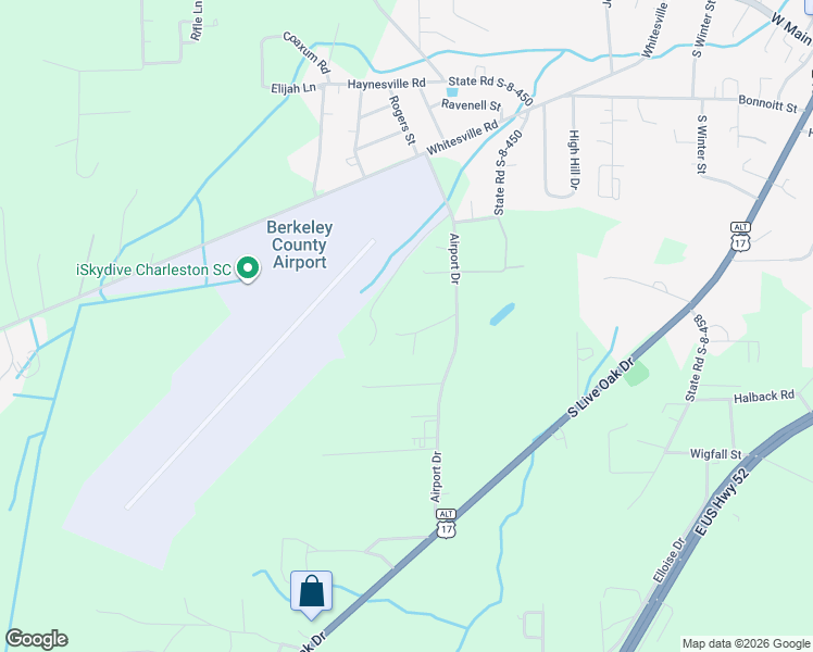 map of restaurants, bars, coffee shops, grocery stores, and more near 216 Collier Lane in Moncks Corner
