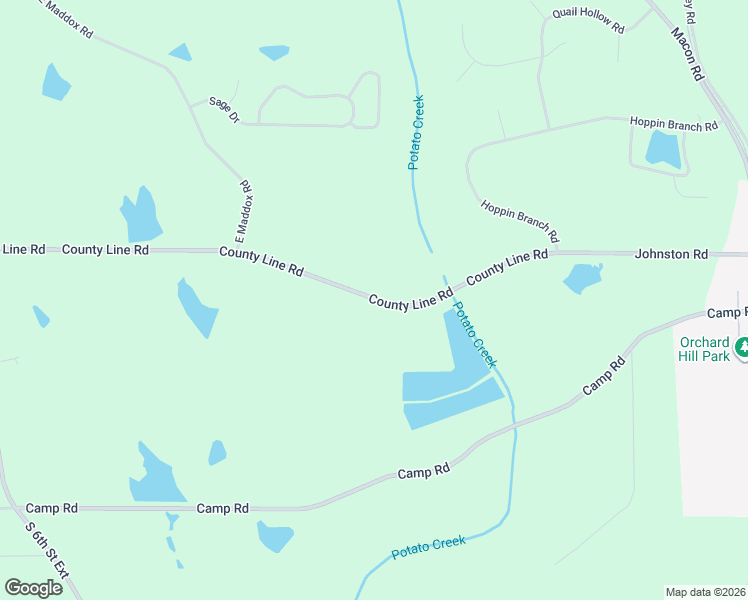 map of restaurants, bars, coffee shops, grocery stores, and more near 1050 County Line Road in Griffin