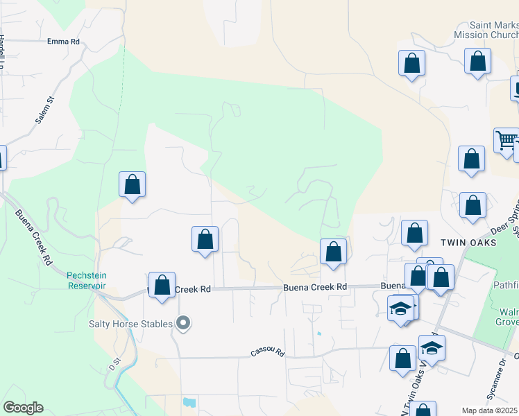 map of restaurants, bars, coffee shops, grocery stores, and more near 635 Becky Lane in San Marcos