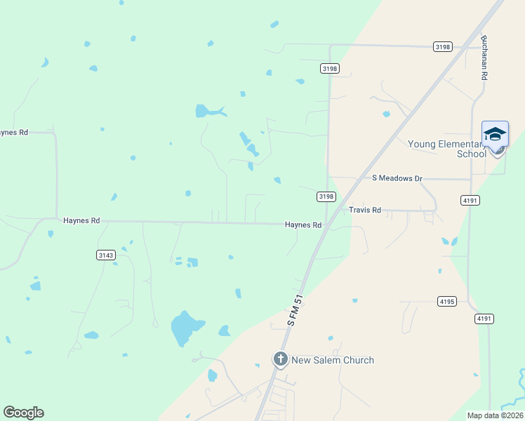 map of restaurants, bars, coffee shops, grocery stores, and more near 200 County Road 3170 in Decatur