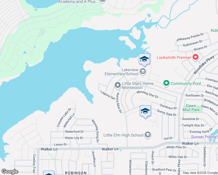 map of restaurants, bars, coffee shops, grocery stores, and more near 1517 Lakeway Drive in Little Elm