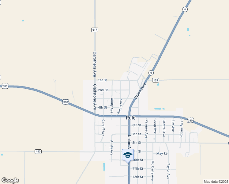 map of restaurants, bars, coffee shops, grocery stores, and more near 206 Sunny Avenue in Rule