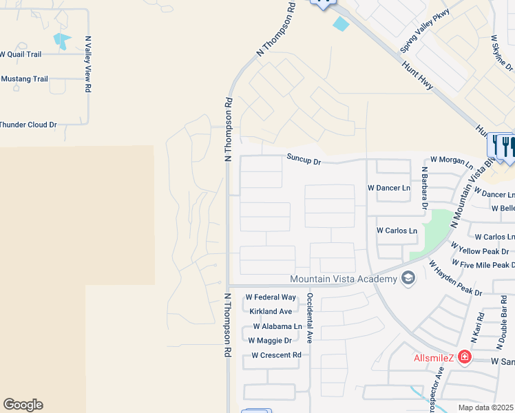 map of restaurants, bars, coffee shops, grocery stores, and more near 4557 Greenleaf Drive in San Tan Valley