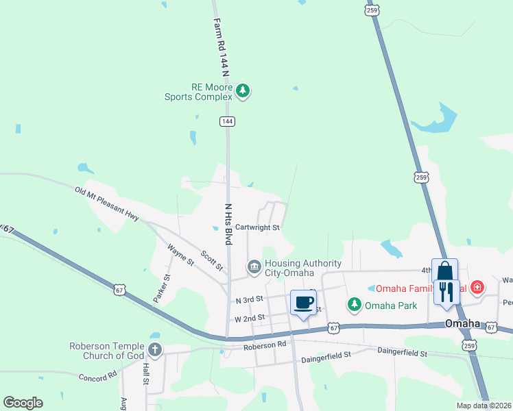 map of restaurants, bars, coffee shops, grocery stores, and more near 507 Mitchell Street in Omaha