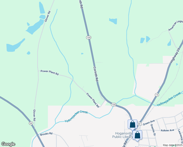map of restaurants, bars, coffee shops, grocery stores, and more near 393 Corinth Road in Hogansville