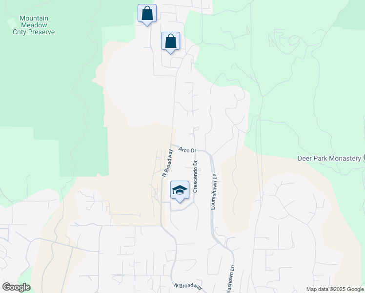 map of restaurants, bars, coffee shops, grocery stores, and more near 11028 Arco Drive in Escondido