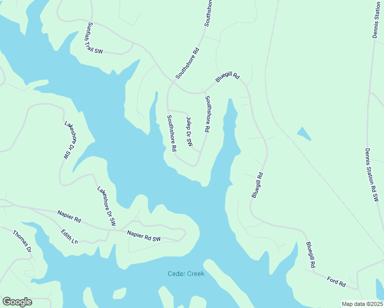 map of restaurants, bars, coffee shops, grocery stores, and more near 103 Julep Drive Southwest in Eatonton