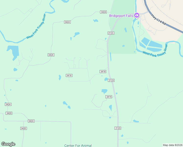 map of restaurants, bars, coffee shops, grocery stores, and more near 425 County Road 3418 in Bridgeport