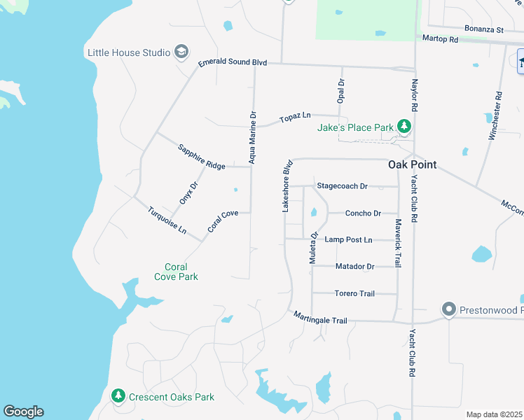 map of restaurants, bars, coffee shops, grocery stores, and more near 360 Aquamarine Drive in Little Elm