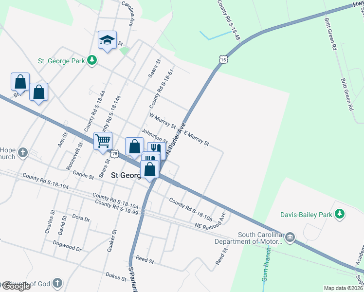 map of restaurants, bars, coffee shops, grocery stores, and more near 408 North Parler Avenue in Saint George