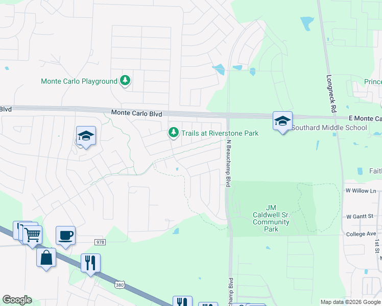 map of restaurants, bars, coffee shops, grocery stores, and more near 910 Opal Path in Princeton