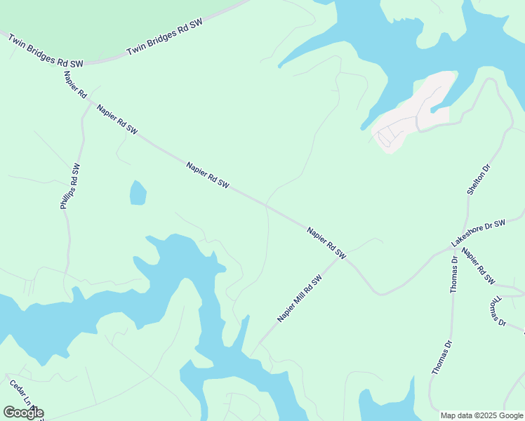 map of restaurants, bars, coffee shops, grocery stores, and more near Napier Drive in Putnam County