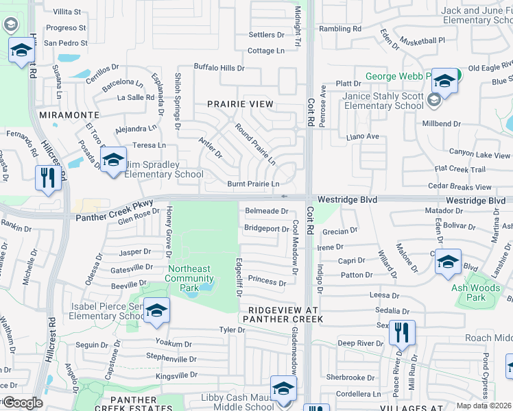 map of restaurants, bars, coffee shops, grocery stores, and more near 10852 County Road 23 in Frisco