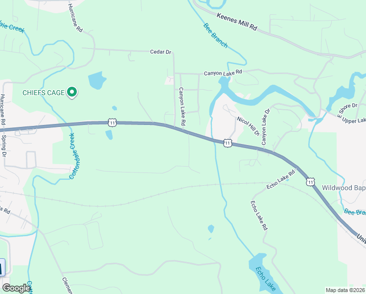map of restaurants, bars, coffee shops, grocery stores, and more near 1900 Mountainbrook Drive in Cottondale