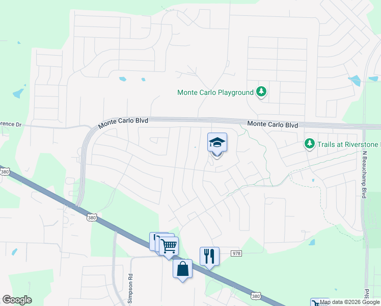 map of restaurants, bars, coffee shops, grocery stores, and more near 2115 Shady Glen Trail in Princeton