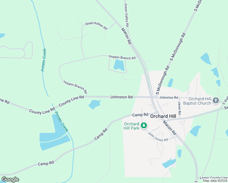 map of restaurants, bars, coffee shops, grocery stores, and more near 1205 County Line Road in Griffin