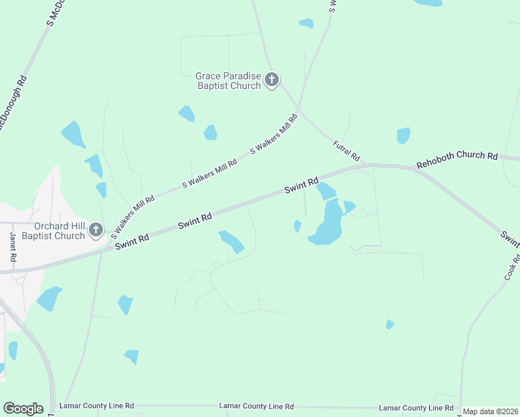 map of restaurants, bars, coffee shops, grocery stores, and more near 23 Green Acres Road in Griffin