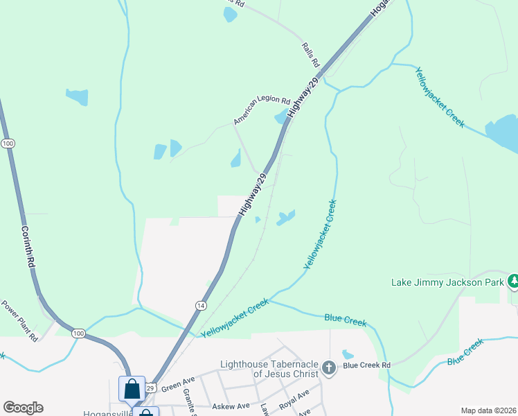 map of restaurants, bars, coffee shops, grocery stores, and more near 8910 Hogansville Road in Hogansville