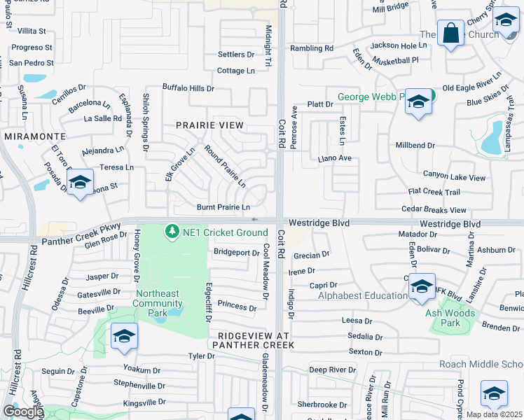 map of restaurants, bars, coffee shops, grocery stores, and more near 12506 Belmeade Drive in Frisco