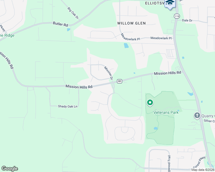 map of restaurants, bars, coffee shops, grocery stores, and more near 101 Old Spanish Trail in Alabaster