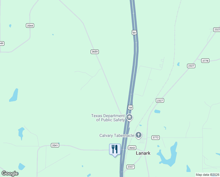 map of restaurants, bars, coffee shops, grocery stores, and more near County Road 3659 in Atlanta