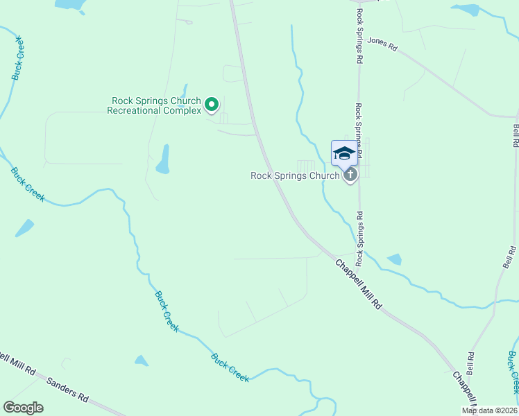 map of restaurants, bars, coffee shops, grocery stores, and more near 1014 Chappell Mill Road in Milner