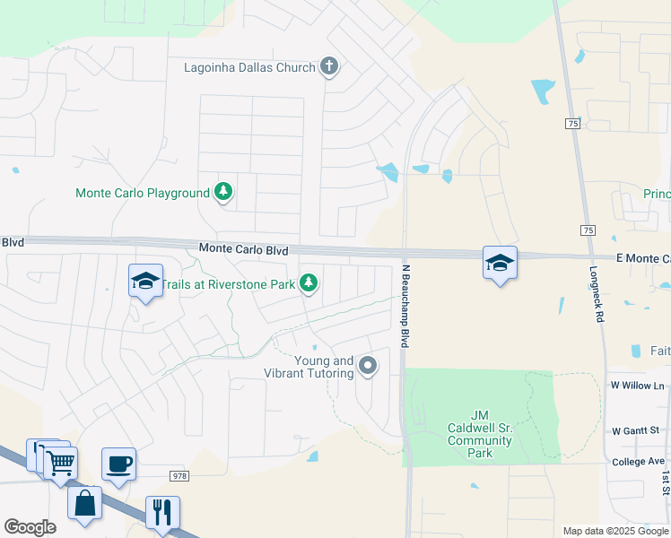 map of restaurants, bars, coffee shops, grocery stores, and more near 904 Platinum Drive in Princeton