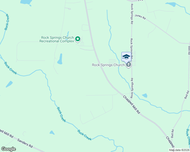 map of restaurants, bars, coffee shops, grocery stores, and more near 1014 Chappell Mill Road in Milner