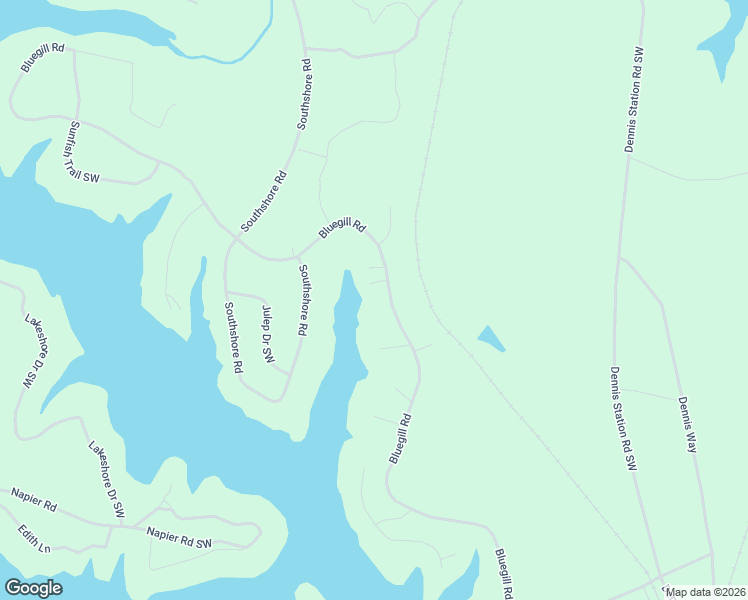 map of restaurants, bars, coffee shops, grocery stores, and more near 207A Bluegill Road in Eatonton