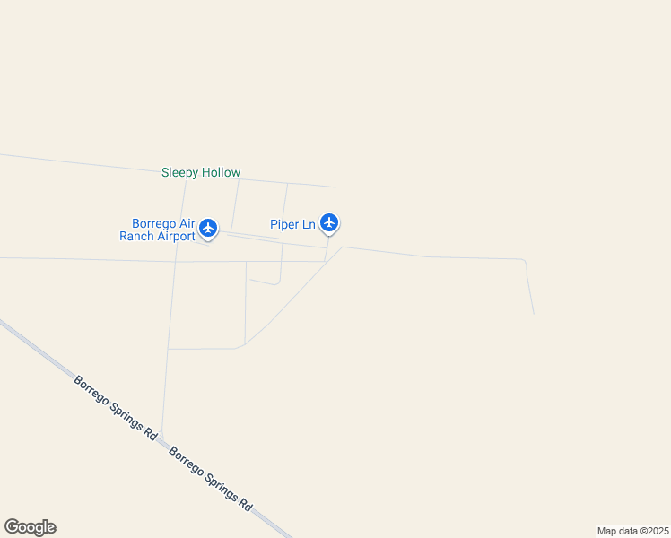 map of restaurants, bars, coffee shops, grocery stores, and more near 4309 Piper Lane in Borrego Springs