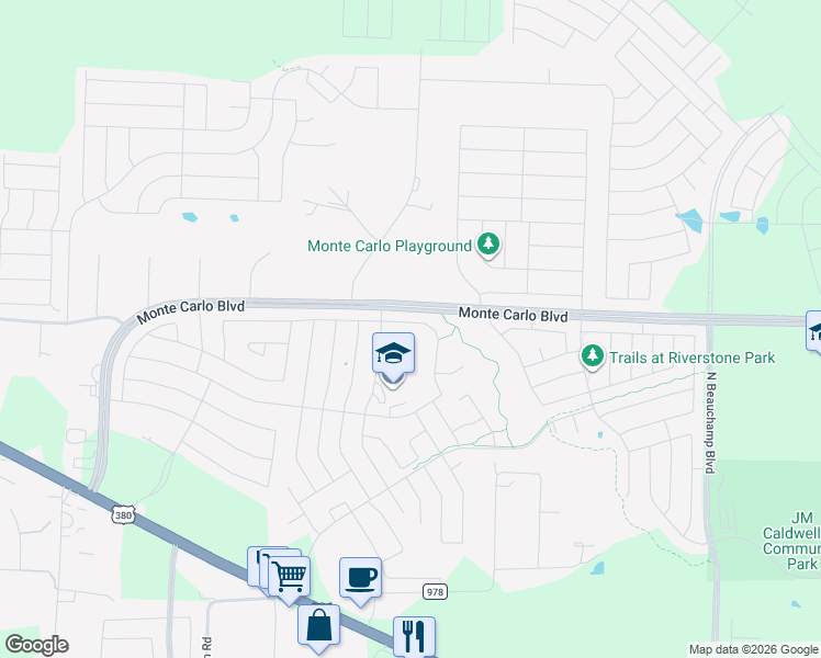 map of restaurants, bars, coffee shops, grocery stores, and more near 1327 Meadow Creek Drive in Princeton