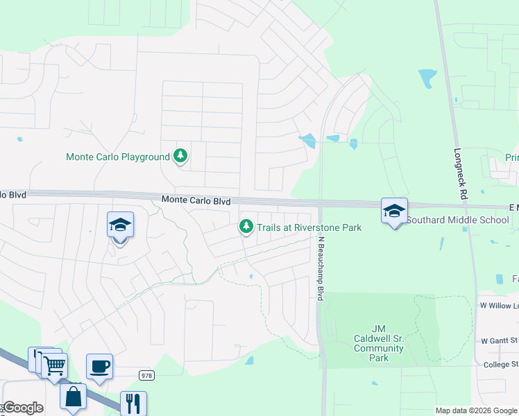 map of restaurants, bars, coffee shops, grocery stores, and more near 810 Platinum Drive in Princeton