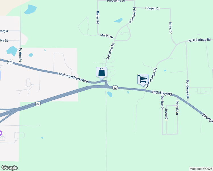 map of restaurants, bars, coffee shops, grocery stores, and more near 402 U.S. 82 in El Dorado