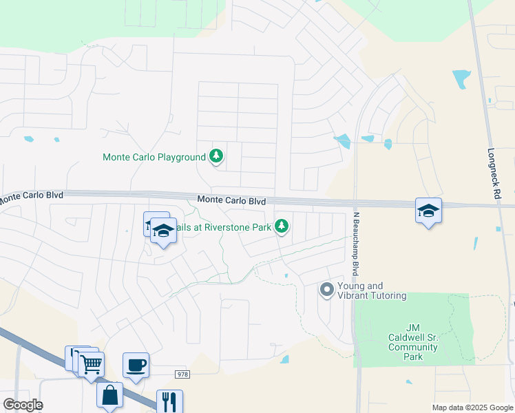 map of restaurants, bars, coffee shops, grocery stores, and more near 1108 Aquamarine Street in Princeton