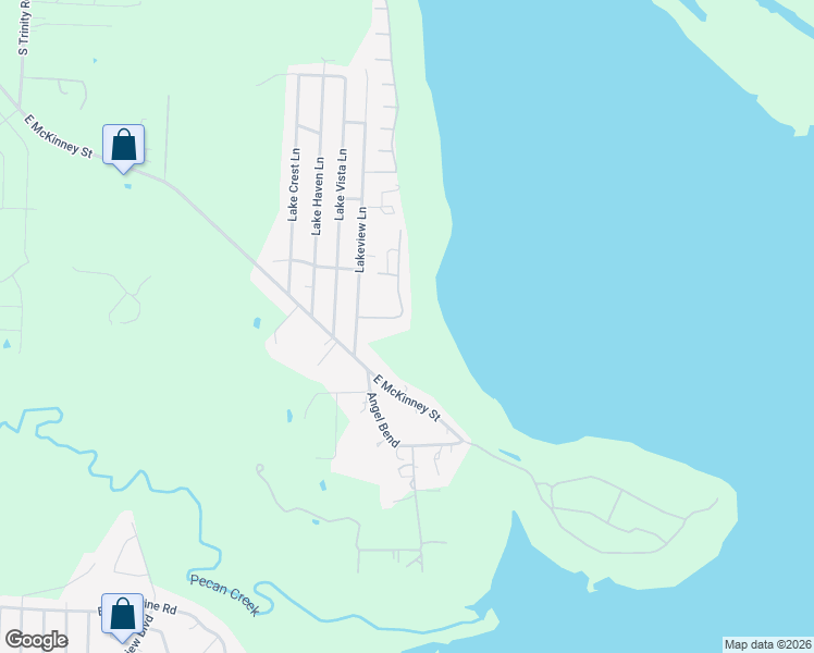 map of restaurants, bars, coffee shops, grocery stores, and more near 5090 Shaw Lane in Denton