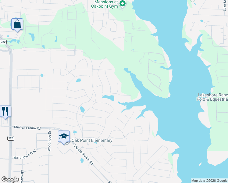 map of restaurants, bars, coffee shops, grocery stores, and more near 9804 Bitterroot Drive in Oak Point
