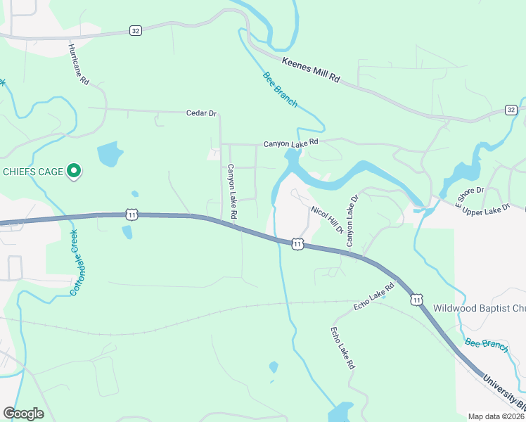 map of restaurants, bars, coffee shops, grocery stores, and more near 1721 Twin Springs Circle in Cottondale