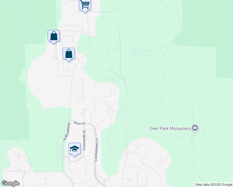 map of restaurants, bars, coffee shops, grocery stores, and more near 11305 Harmony Place in Escondido