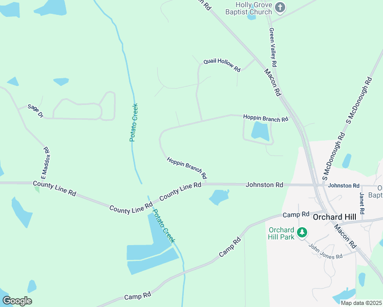 map of restaurants, bars, coffee shops, grocery stores, and more near 309 Hoppin Branch Road in Griffin