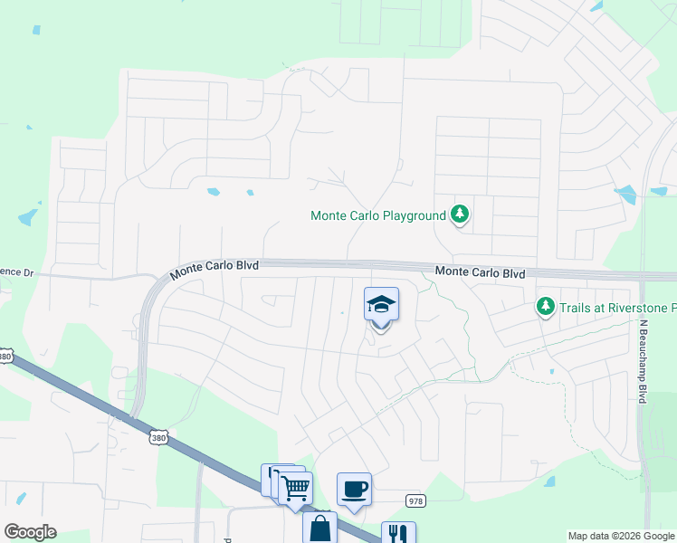 map of restaurants, bars, coffee shops, grocery stores, and more near 1416 Meadow Creek Drive in Princeton