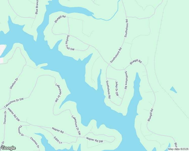 map of restaurants, bars, coffee shops, grocery stores, and more near 123 Bluegill Run in Eatonton