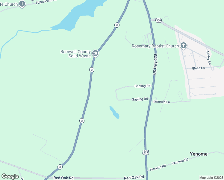 map of restaurants, bars, coffee shops, grocery stores, and more near 423 Sapling Road in Barnwell