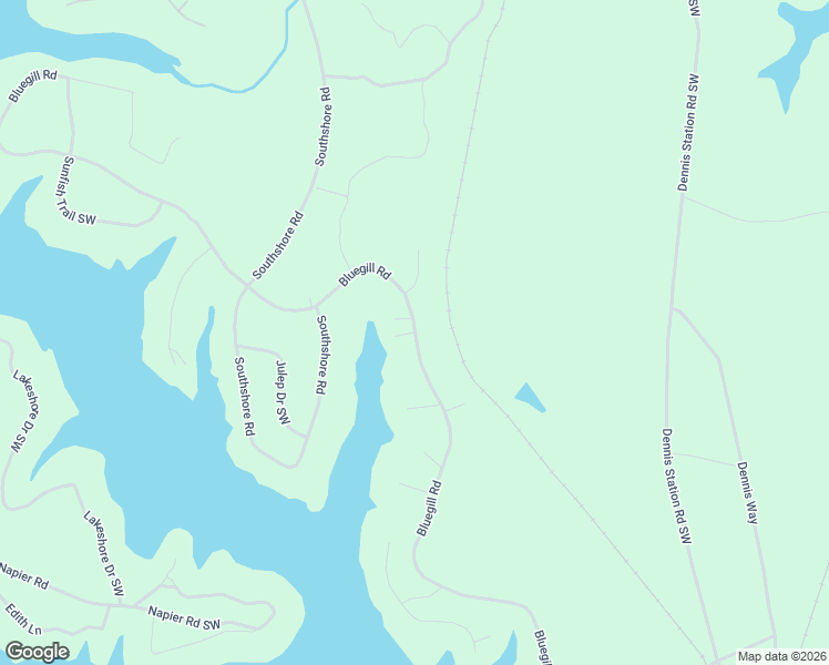 map of restaurants, bars, coffee shops, grocery stores, and more near 207A Bluegill Road in Eatonton