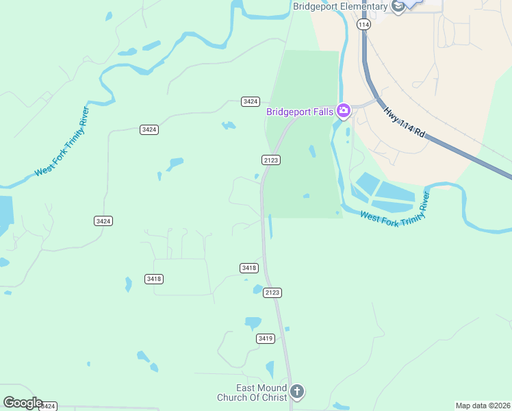 map of restaurants, bars, coffee shops, grocery stores, and more near 118 Private Road 3417 in Bridgeport