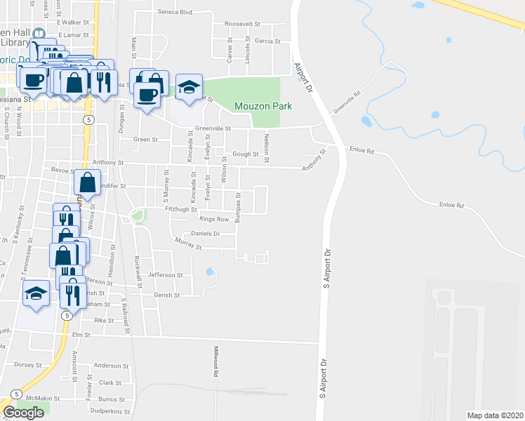 map of restaurants, bars, coffee shops, grocery stores, and more near 512 Joyce Way in McKinney