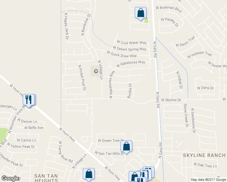 map of restaurants, bars, coffee shops, grocery stores, and more near 2035 West Sawtooth Way in Queen Creek