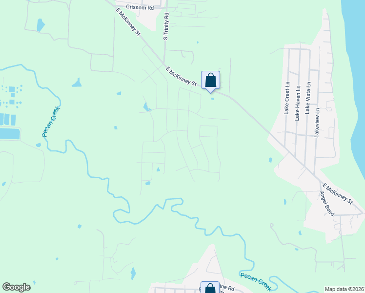 map of restaurants, bars, coffee shops, grocery stores, and more near 2500 Laney Circle in Denton