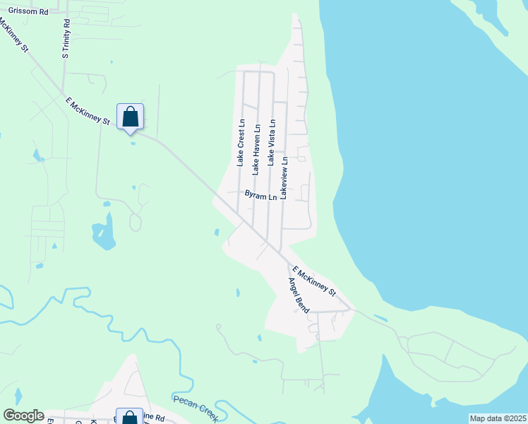 map of restaurants, bars, coffee shops, grocery stores, and more near 1945 Lake Vista Lane in Denton