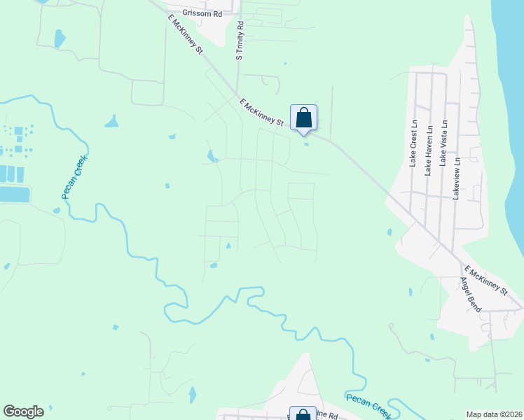 map of restaurants, bars, coffee shops, grocery stores, and more near 2500 Laney Circle in Denton